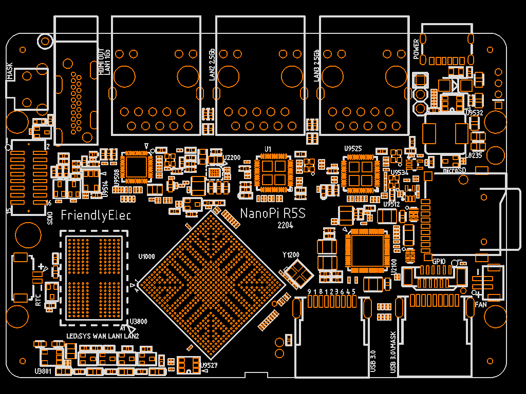 Top Pads and silkscreen